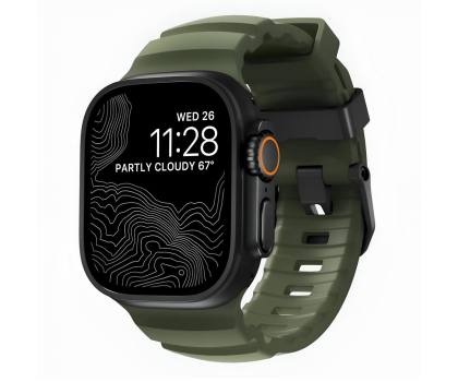 Pasek i akcesoria do zegarków Nomad Rocky Point Band Apple Watch 49/45/44/42mm black/forest